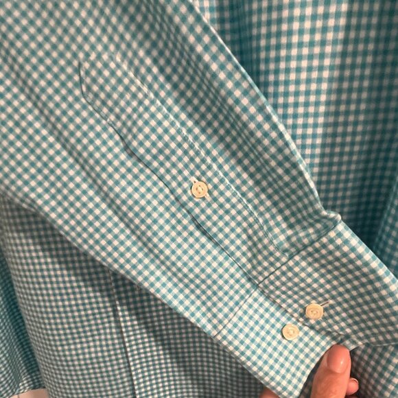Brooks Brothers Regent Non-Iron Dress Shirt - Size 16-4/5 - Blue Check Print - Picture 1 of 4